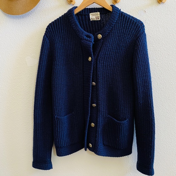 Sears Sweaters - Sears Navy vintage ribbed knit cardigan sweater L